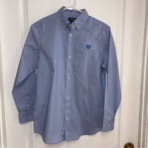 Chaps Men's Light Blue Casual Button Down Shirt